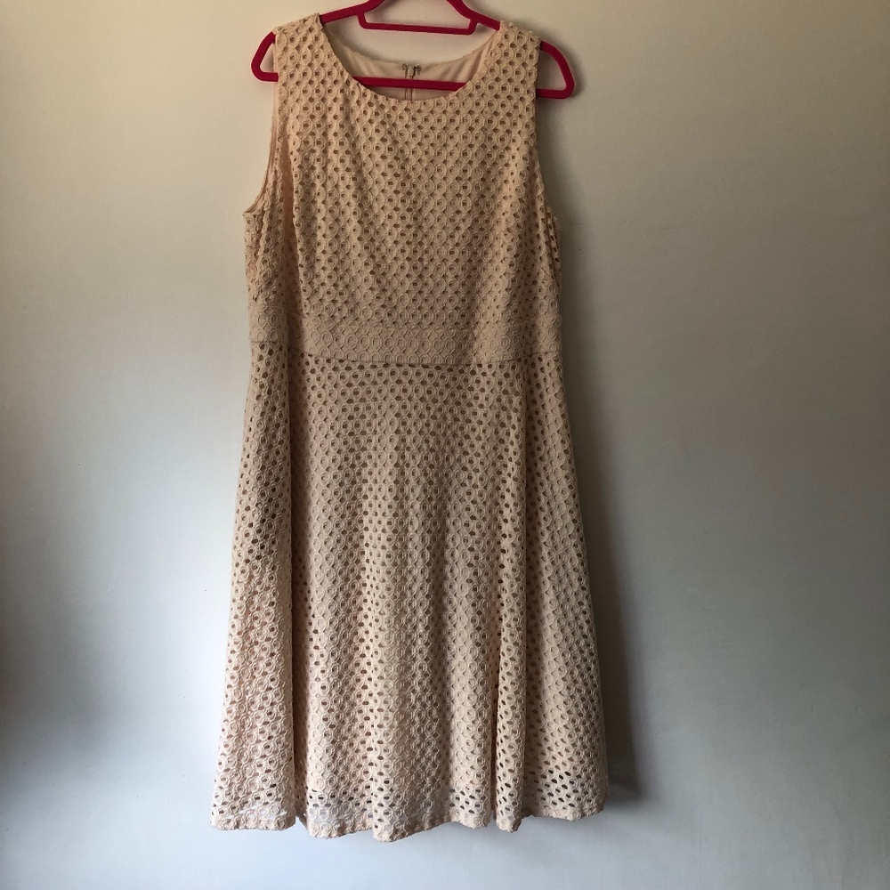 Peach Fit and Flare Dress